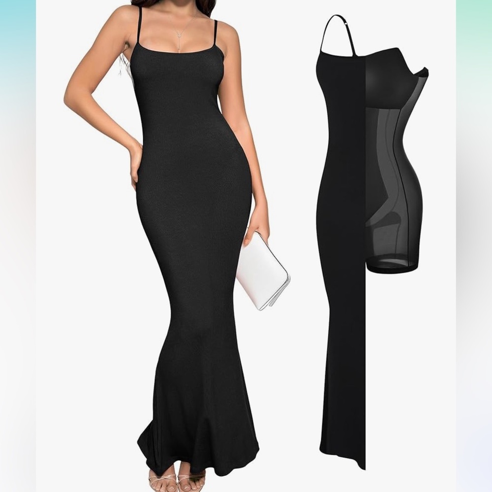 Popilush Shapewear Dress for Women - Maxi Bodycon Dress